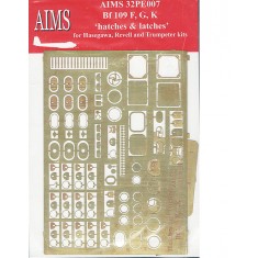 1/32 Messerschmitt Bf-109G-6/G-10 Hatches Detail Set for Revell kits