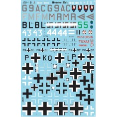 1/48 Monotone Messerschmitt Bf-110D Decals