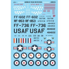 1/48 Korean War P-51 Mustangs Decals