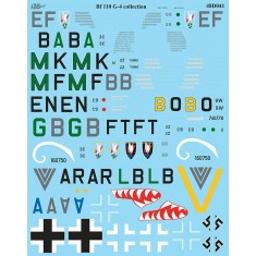 1/48 Messerschmitt Bf-110G-4 Decals Collection