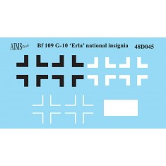 1/48 Messerschmitt Bf-109G-10 Erla National Insignias Decal