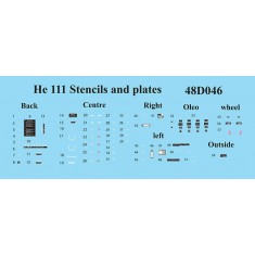 1/48 Heinkel He-111 Stencils and Plates Decal