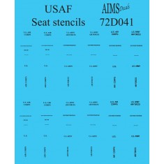 1/72 USAF Bombers Seat Stencils