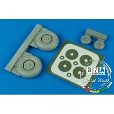1/32 Junkers Ju-87G Wheels + Paint Mask for Hasegawa kit