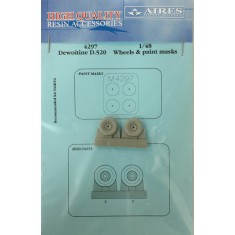1/48 Dewoitine D.520 Wheels + Paint Mask for Tamiya kit