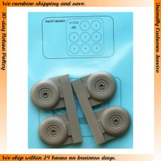 1/48 Focke-Wulf Fw 200 Condor Wheels + Paint Mask for Trumpeter kit