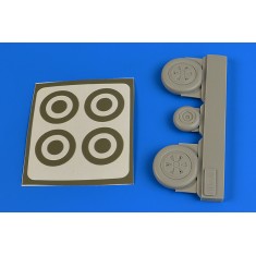 1/48 Mikoyan MiG-21 Wheels and Paint Masks for Eduard kit