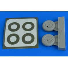 1/48 Spitfire Mk.I Wheels (With Covers) & Paint Masks for Tamiya kits