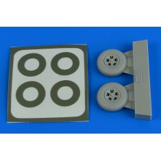 1/48 Spitfire Mk.I Wheels (5-Spoke) & Paint Masks for Tamiya kits