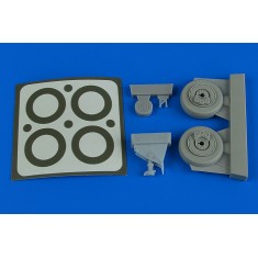 1/48 Douglas A-1J Skyraider Wheels & Paint Masks for Tamiya kits