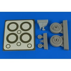 1/48 Douglas A-1H Skyraider Wheels & Paint Masks for Tamiya kits
