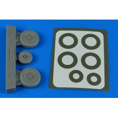 1/48 L-39ZO Albatros Wheels & Paint Masks Late Ver. A for Trumpeter kits