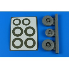 1/48 Douglas B-26K Invader Wheels & Paint Masking Early for ICM kits