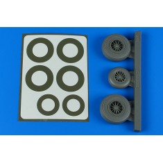 1/48 Douglas B-26K Invader Wheels & Paint Masking Late for ICM kits