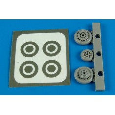 1/72 Grumman F9F-2/F9F-2P/F9F-3 Panther Wheels & Paint Masks for HobbyBoss kits 