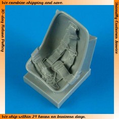 1/32 Messerschmitt Bf 109E Seat with safety belts for Airfix / Heller kits 
