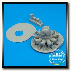 1/48 Grumman F6F-3 Hellcat/5 Hellcat Engine for Hasegawa kit