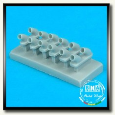 1/48 P-40E Warhawk Exhausts for Hasegawa kit