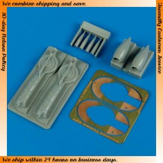 1/48 Lockheed P-38J Lightning Update Turbo & Air Intakes for Academy / Eduard kits