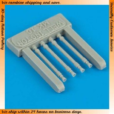 1/72 Vickers Wellington MK.IC Gun Barrels (oval perforations) for Trumpeter kits 
