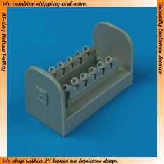 1/72 Supermarine Spitfire Mk..XIV Exhaust - round for Fujimi kits 