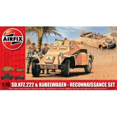 1/76 German Sd.Kfz.222 & Kubelwagen Reconnaissance Set