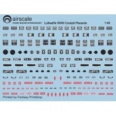 1/48 WWII Luftwaffe Cockpit Placards & Dataplates Decals