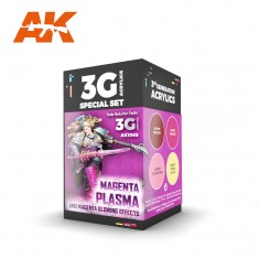 Acrylic Paint 3G Set for Wargame - Magenta Plasma And Glowing Effects (4x 17ml)