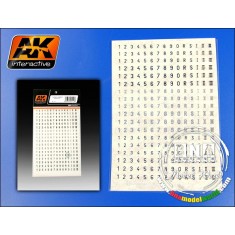 1/72 Dry Transfers - WWII Germans Numbers (Black) for General Use