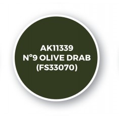 LifeColor UA003 Mimetic Olive Drab Acrylic Paint - 22ml Model Paint