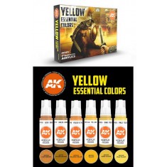 Acrylic Paint (3rd Generation) Set - Yellow Essential Colours (6x 17ml)