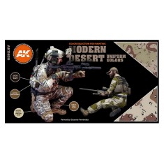 Acrylic Paint (3rd Generation) Set for Figures Modern Desert Uniform Colours 3G (6x17ml)