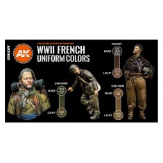 Acrylic Paint (3rd Generation) Set for Figures - French Uniform Colours 3G (6x 17ml)
