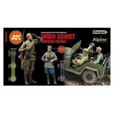 Acrylic Paint (3rd Generation) Set for Figures - WWII Soviet Uniform Colours 3G (6x 17ml)