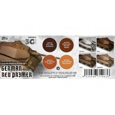 Acrylic Paint (3rd Generation) Set for AFV - Modulation German Red Primer 3G (4x 17ml)