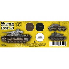 Acrylic Paint (3rd Generation) Set for AFV - German Standard 37-44 Combo 3G (3x 17ml)