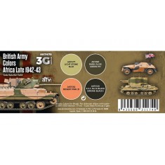 Acrylic Paint 3rd Generation Set for AFV British Army Colours Africa Late 1942-43 4x17ml
