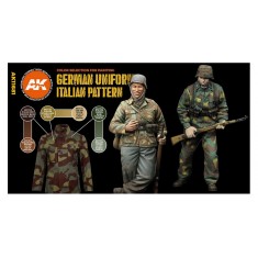 Acrylic Paint (3rd Generation) Set for AFV - WWII German Italian Camouflage (6x 17ml)