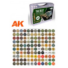 Plastic Briefcase w/3rd Generation Acrylics Paints #AFV Series (120 colours, 17ml each)