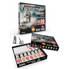 Wargame Starter Set German Panzergrenadier Division Europe (10 Acrylic Paints & 1 Figure)