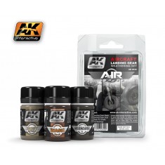 Aircraft Landing Gear Weathering Set (35ml x 3, Enamel Paint)