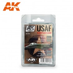 Aircraft Series Acrylic Paint Set - USAF European Camouflage (4 x 17ml)