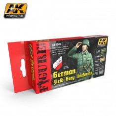 Acrylic Paint Set - German Field Grey Uniforms (6 x 17ml)