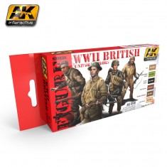 Figure Series Acrylic Paint Set - WWII British Uniform Colours (6 x 17ml)
