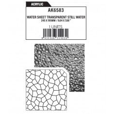 Acrylic Textured Sheet - Transparent Still Water (245mm x 195mm)