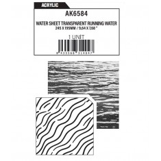 Acrylic Textured Sheet - Transparent Running Water (245mm x 195mm)