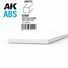 ABS Strips 0.50 x 5.00 x 350mm (10pcs)