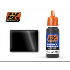 Acrylic Paint - Satin Black for New Rubber / Tyres (17ml)