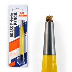 Brass Bristle Pencil (abrasive scratch brush with brass bristles)