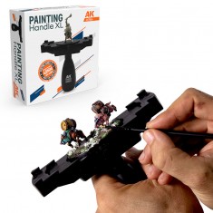 Handheld Support for Painting 40mm+ Base Miniatures